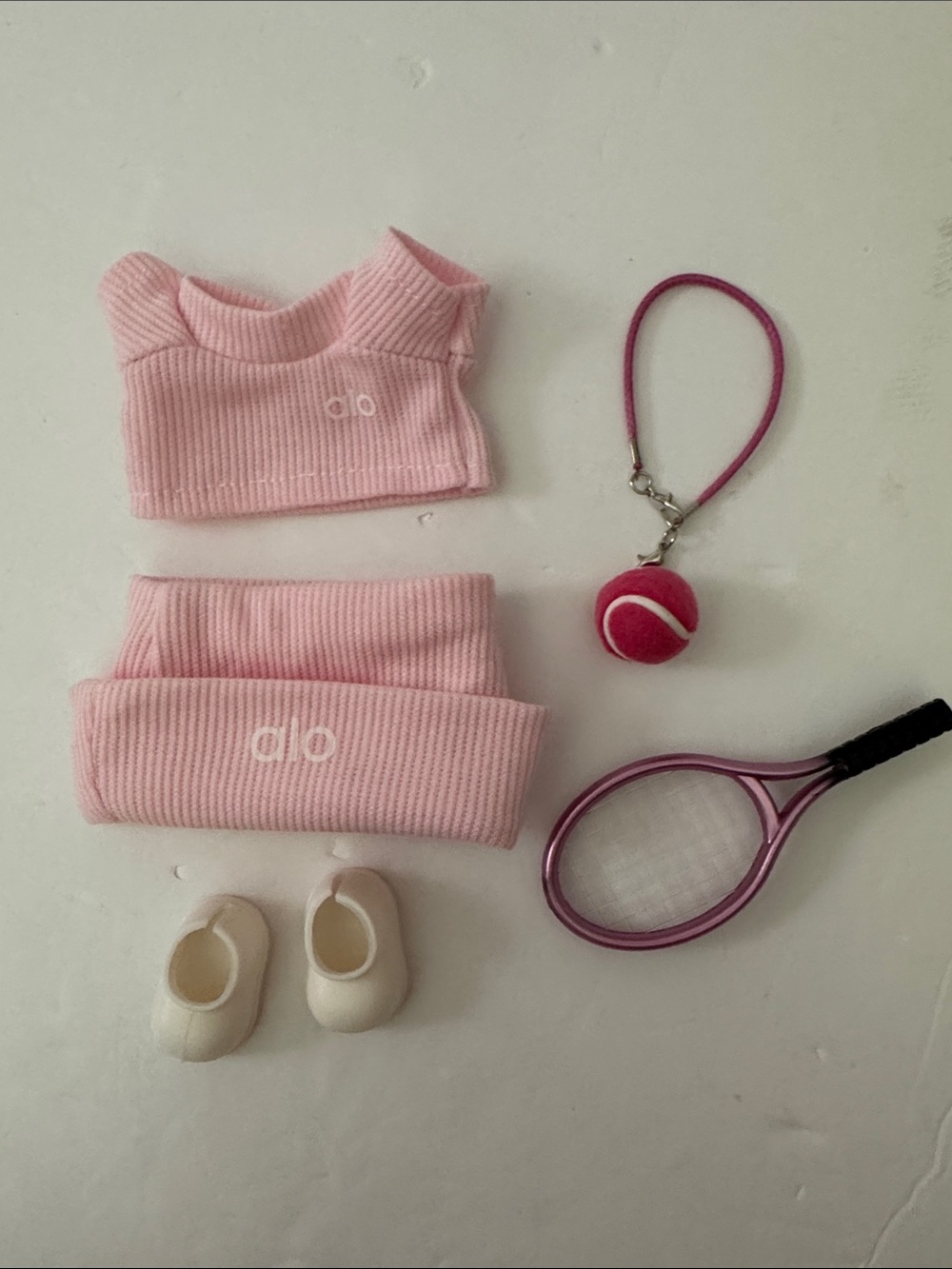 Girls Pink Tennis alo Outfit Doll Clothes Set